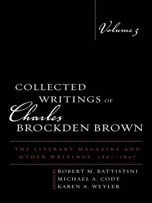 cover image of Collected Writings of Charles Brockden Brown